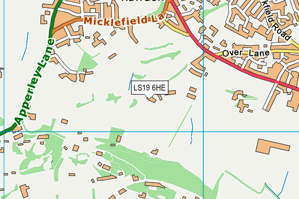 LS19 6HE map - OS VectorMap District (Ordnance Survey)