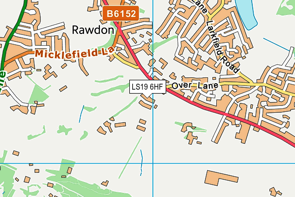 LS19 6HF map - OS VectorMap District (Ordnance Survey)