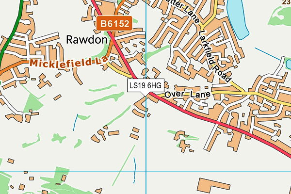 LS19 6HG map - OS VectorMap District (Ordnance Survey)