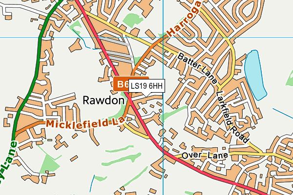 LS19 6HH map - OS VectorMap District (Ordnance Survey)