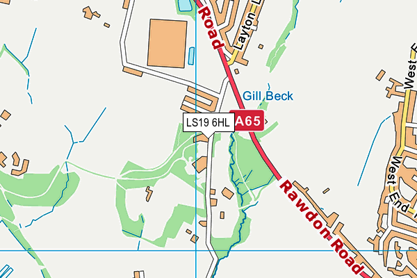 LS19 6HL map - OS VectorMap District (Ordnance Survey)