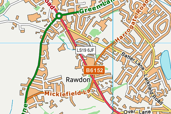 LS19 6JF map - OS VectorMap District (Ordnance Survey)