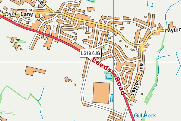 LS19 6JG map - OS VectorMap District (Ordnance Survey)