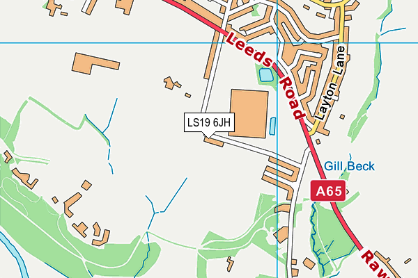 LS19 6JH map - OS VectorMap District (Ordnance Survey)