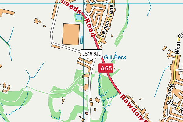 LS19 6JL map - OS VectorMap District (Ordnance Survey)