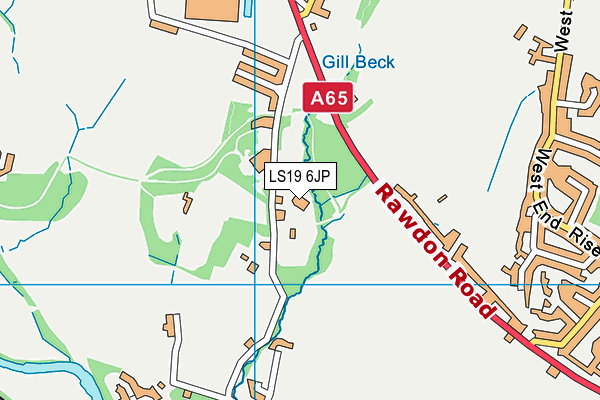 LS19 6JP map - OS VectorMap District (Ordnance Survey)