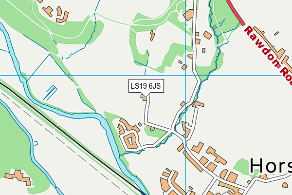 LS19 6JS map - OS VectorMap District (Ordnance Survey)