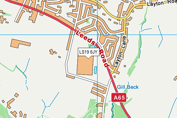 LS19 6JY map - OS VectorMap District (Ordnance Survey)