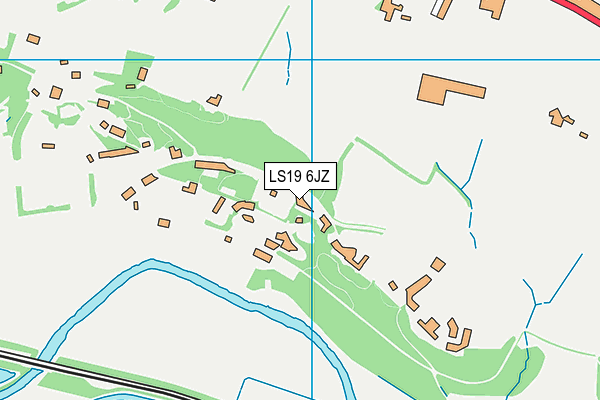 LS19 6JZ map - OS VectorMap District (Ordnance Survey)