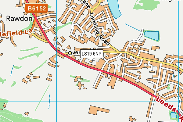 LS19 6NP map - OS VectorMap District (Ordnance Survey)