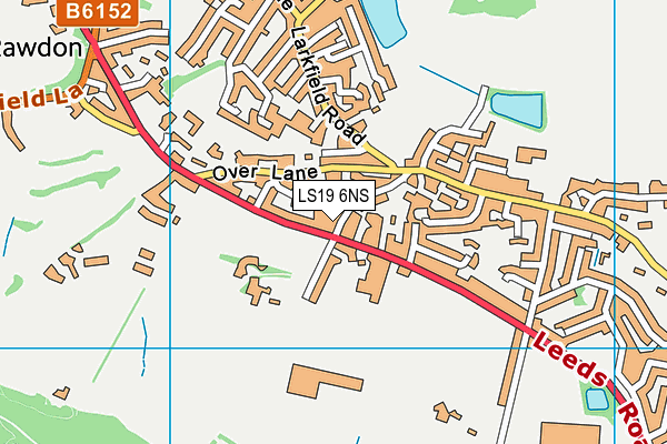 LS19 6NS map - OS VectorMap District (Ordnance Survey)