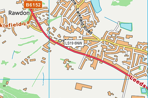 LS19 6NW map - OS VectorMap District (Ordnance Survey)