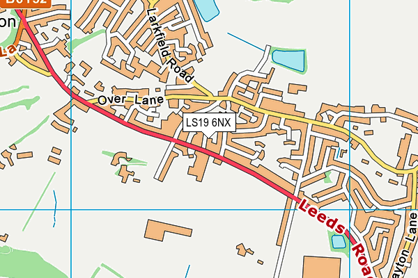 LS19 6NX map - OS VectorMap District (Ordnance Survey)