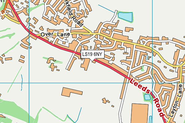 LS19 6NY map - OS VectorMap District (Ordnance Survey)