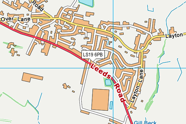 LS19 6PB map - OS VectorMap District (Ordnance Survey)