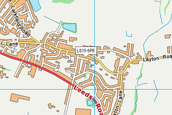 LS19 6PE map - OS VectorMap District (Ordnance Survey)