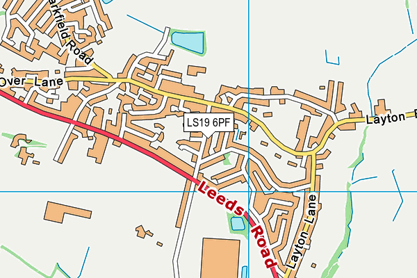 LS19 6PF map - OS VectorMap District (Ordnance Survey)