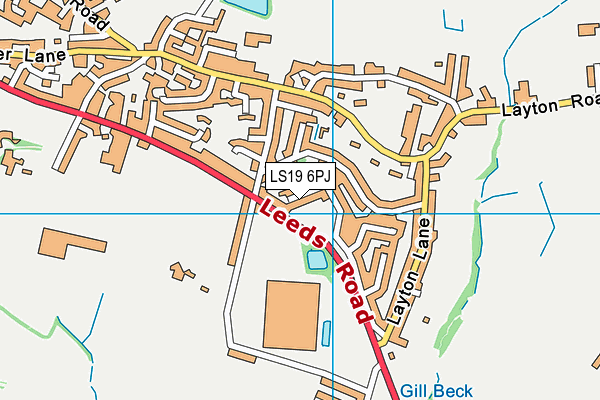 LS19 6PJ map - OS VectorMap District (Ordnance Survey)