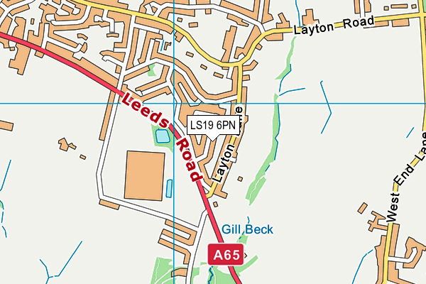 LS19 6PN map - OS VectorMap District (Ordnance Survey)