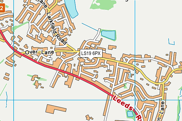 LS19 6PX map - OS VectorMap District (Ordnance Survey)