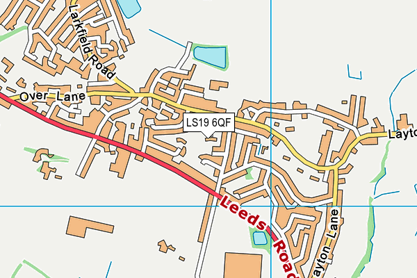 LS19 6QF map - OS VectorMap District (Ordnance Survey)