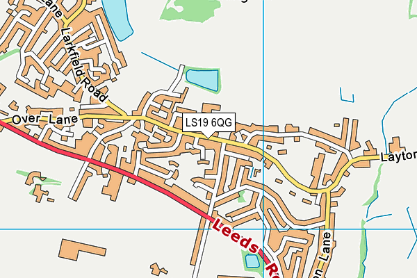 LS19 6QG map - OS VectorMap District (Ordnance Survey)