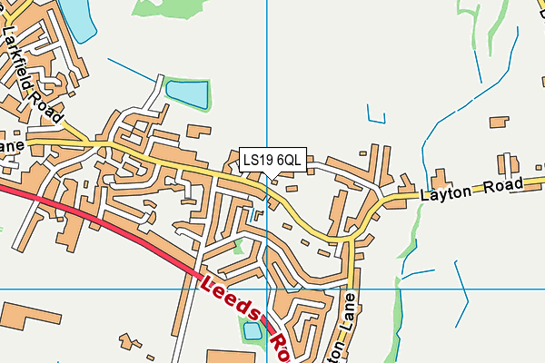 LS19 6QL map - OS VectorMap District (Ordnance Survey)