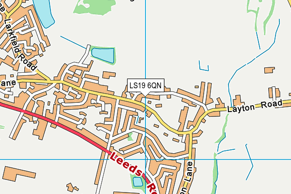 LS19 6QN map - OS VectorMap District (Ordnance Survey)