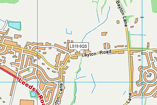 LS19 6QS map - OS VectorMap District (Ordnance Survey)