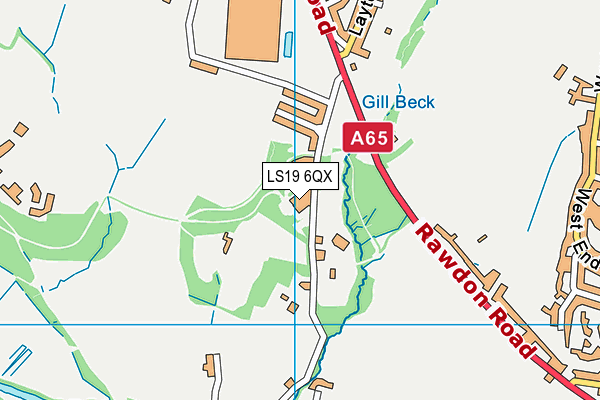 LS19 6QX map - OS VectorMap District (Ordnance Survey)