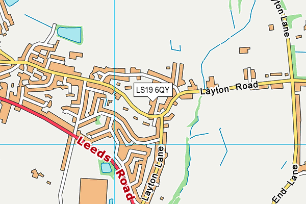 LS19 6QY map - OS VectorMap District (Ordnance Survey)