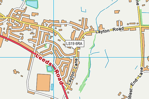 LS19 6RA map - OS VectorMap District (Ordnance Survey)