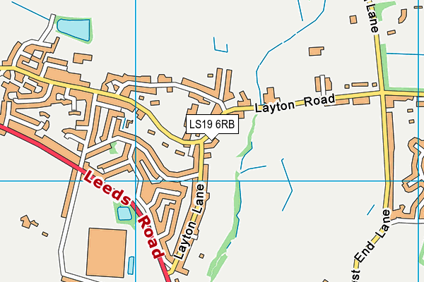 LS19 6RB map - OS VectorMap District (Ordnance Survey)
