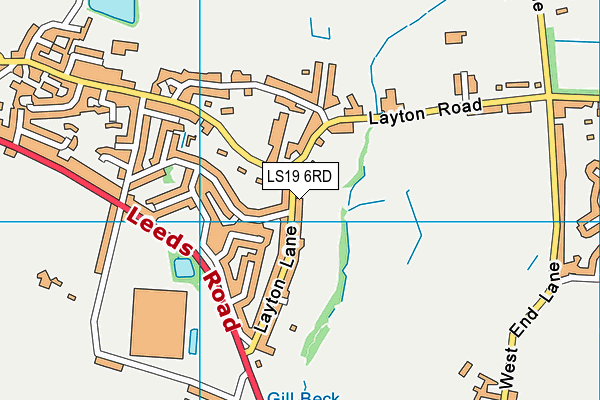 LS19 6RD map - OS VectorMap District (Ordnance Survey)