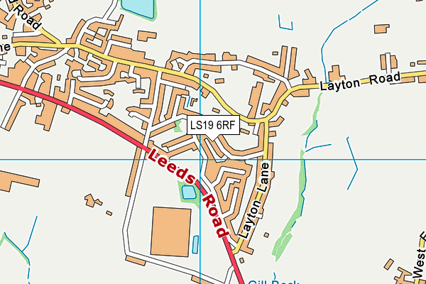 LS19 6RF map - OS VectorMap District (Ordnance Survey)