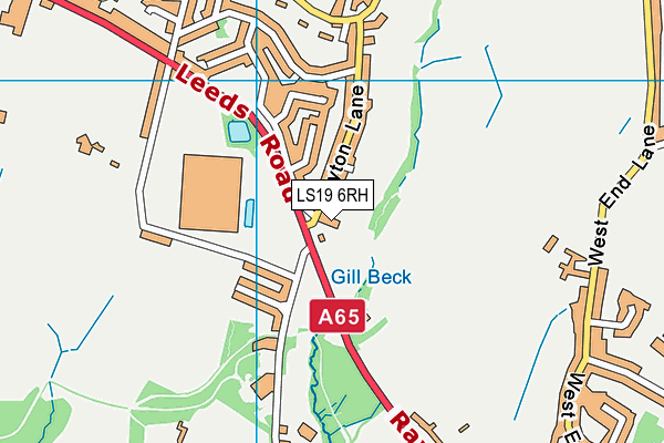 LS19 6RH map - OS VectorMap District (Ordnance Survey)