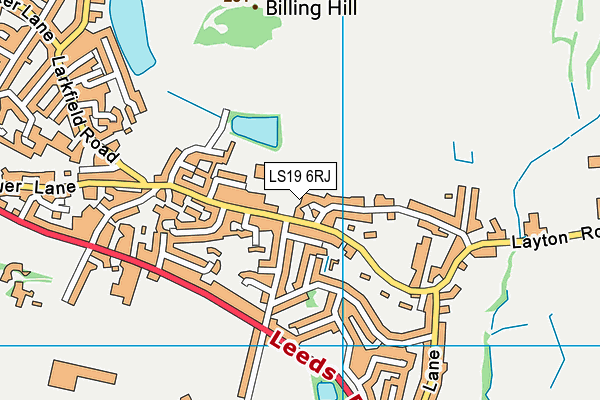 LS19 6RJ map - OS VectorMap District (Ordnance Survey)