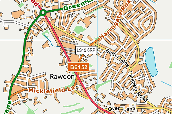 LS19 6RP map - OS VectorMap District (Ordnance Survey)