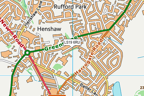 LS19 6RU map - OS VectorMap District (Ordnance Survey)