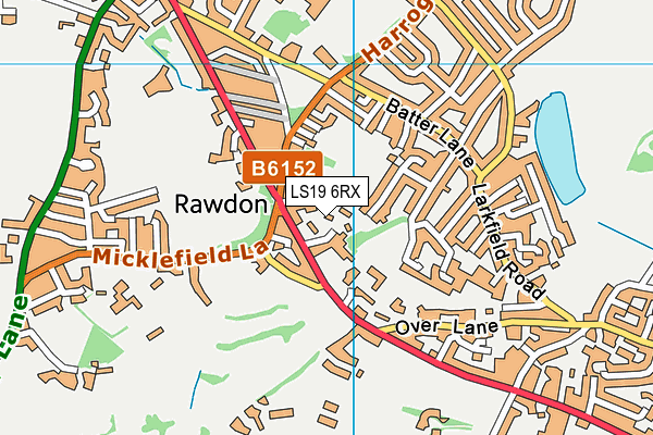 LS19 6RX map - OS VectorMap District (Ordnance Survey)