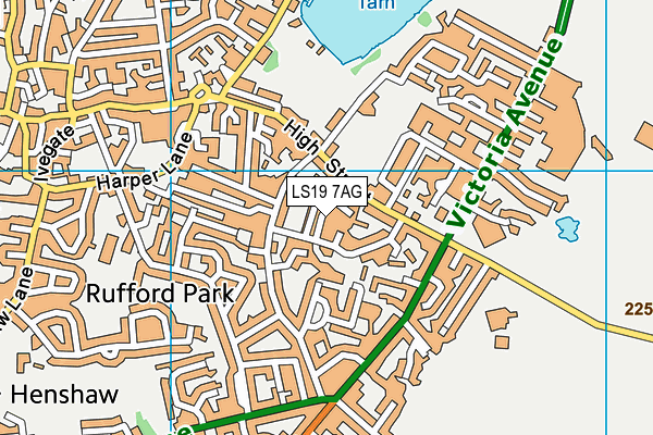 LS19 7AG map - OS VectorMap District (Ordnance Survey)