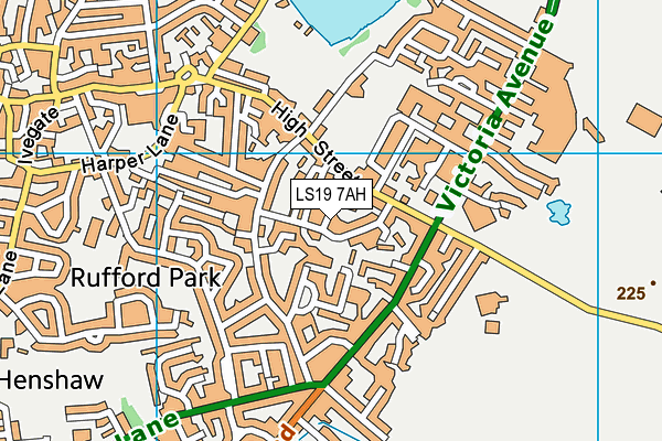 LS19 7AH map - OS VectorMap District (Ordnance Survey)