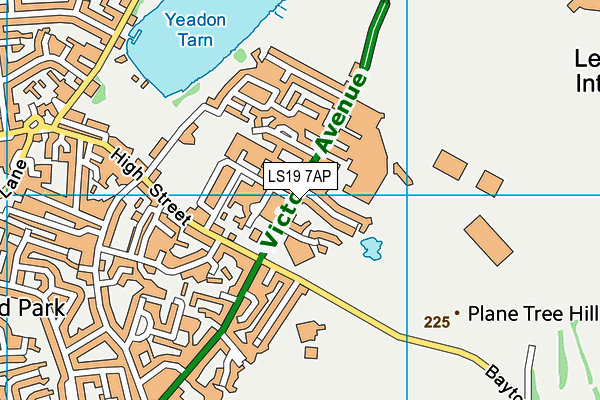 LS19 7AP map - OS VectorMap District (Ordnance Survey)