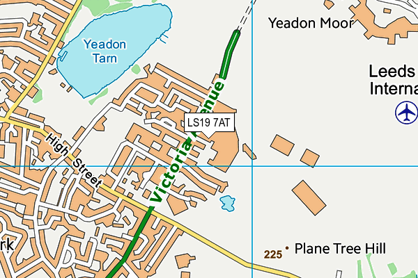 LS19 7AT map - OS VectorMap District (Ordnance Survey)
