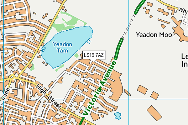 LS19 7AZ map - OS VectorMap District (Ordnance Survey)