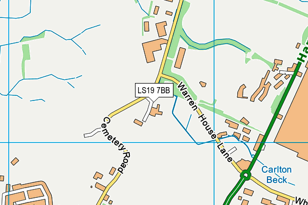 LS19 7BB map - OS VectorMap District (Ordnance Survey)