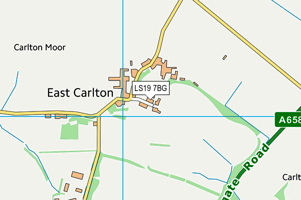 LS19 7BG map - OS VectorMap District (Ordnance Survey)