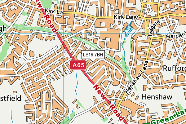 LS19 7BH map - OS VectorMap District (Ordnance Survey)