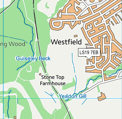 LS19 7EB map - OS VectorMap District (Ordnance Survey)