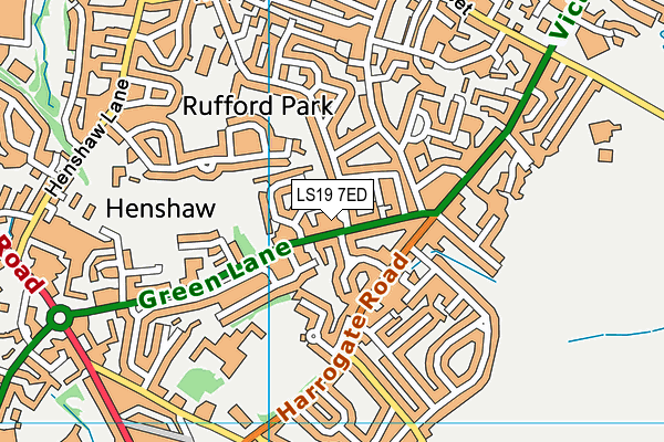 LS19 7ED map - OS VectorMap District (Ordnance Survey)